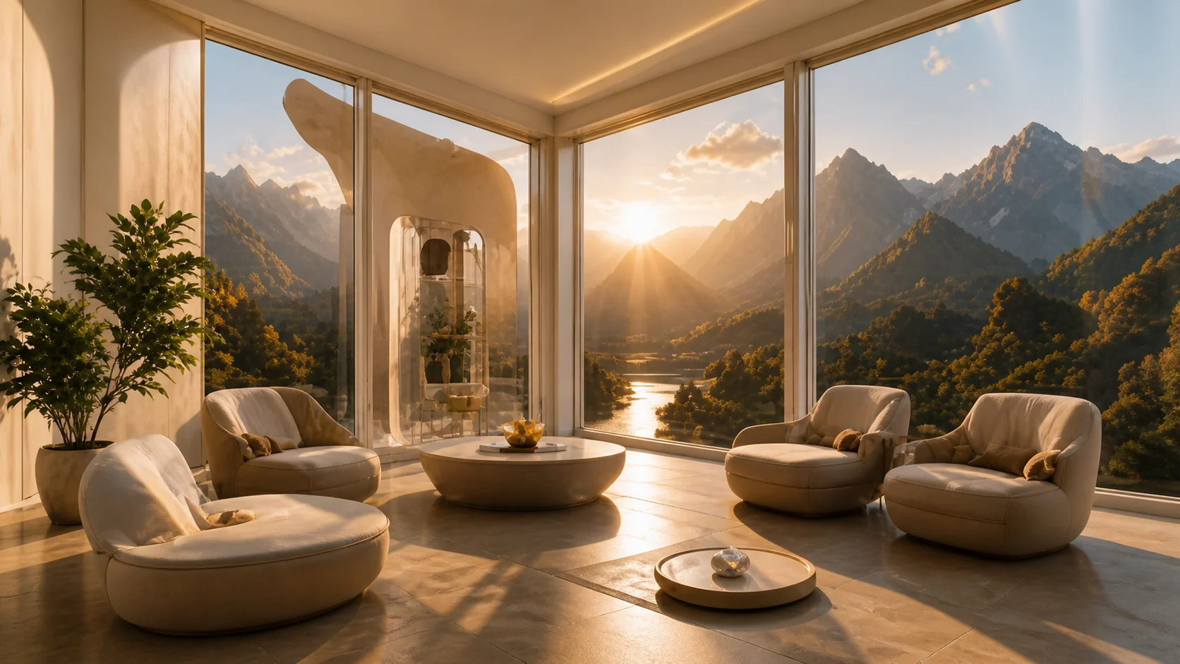 Mentorship room overlooking mountains